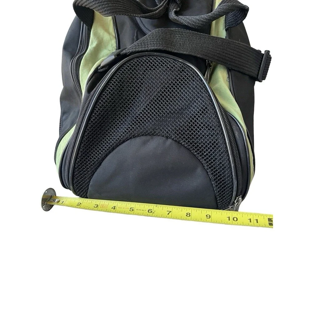 Nike‎ Duffel Gym Bag Black Volt Green Sports Training Travel Shoulder Bag Medium